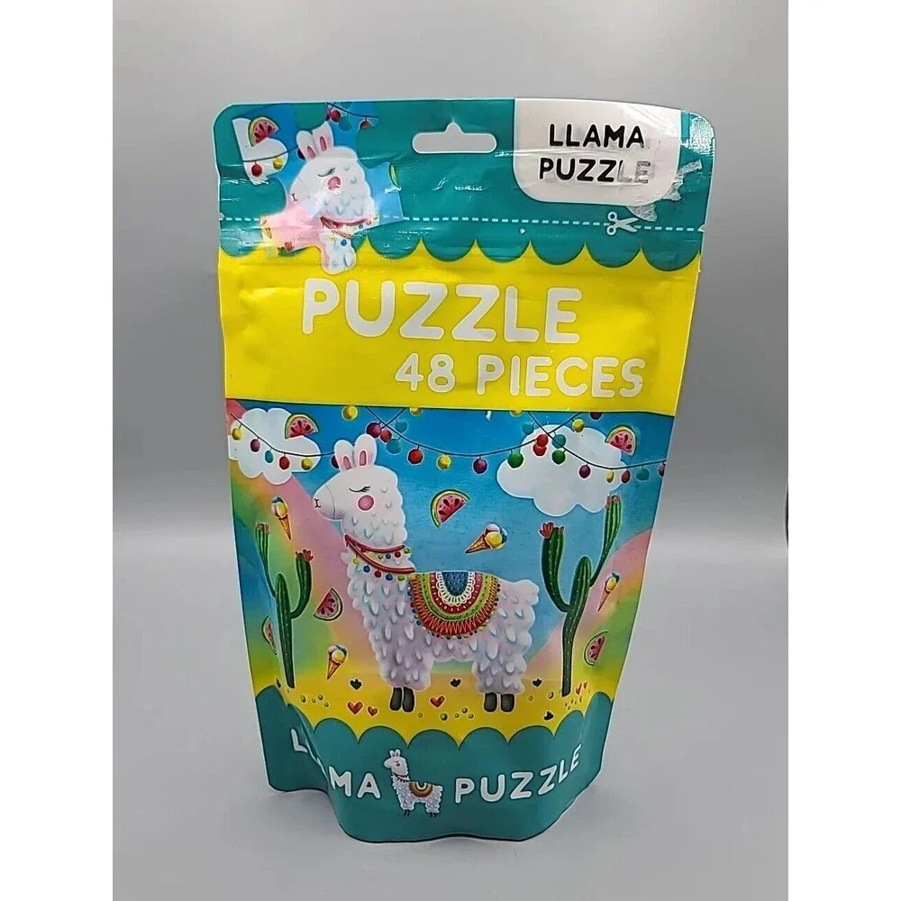 Llama Puzzle 48 Pieces Resealable Bag Sealed